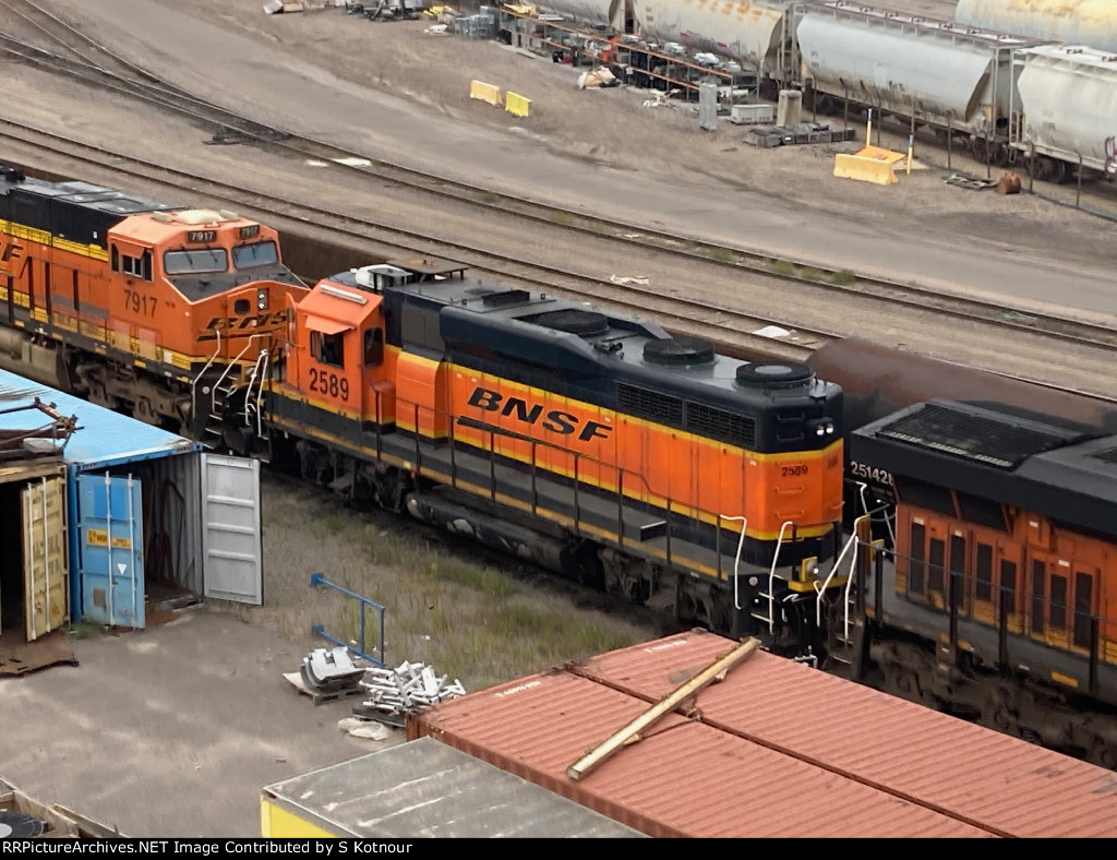 Running BNSF GP30 Mpls MN Northtown hump yard - Aug 2023